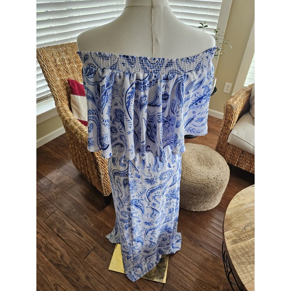 Show Me Your Mumu Off Shoulder Hacienda Floral Maxi Dress Women's S Boho - Picture 3 of 11